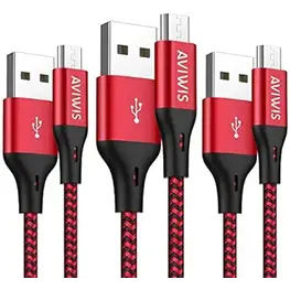 Nanoshop Nanoshop Braided Charge Cable Micro USB 2m Red