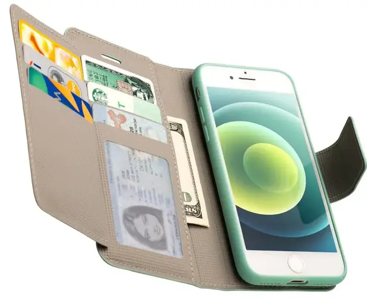 Caseco iPhone 6/6s/7/8/SE 2nd Gen Sunset Wallet Case Green