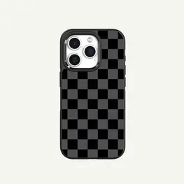 Caseco iPhone 15 Pro Fremont Grip Frost Case - Black Checkerboard