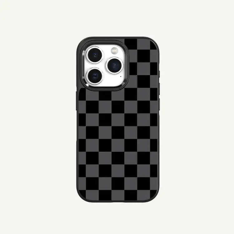 Caseco iPhone 15 Pro Fremont Grip Frost Case - Black Checkerboard