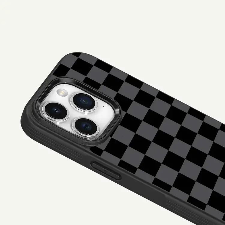 Caseco iPhone 15 Pro Fremont Grip Frost Case - Black Checkerboard