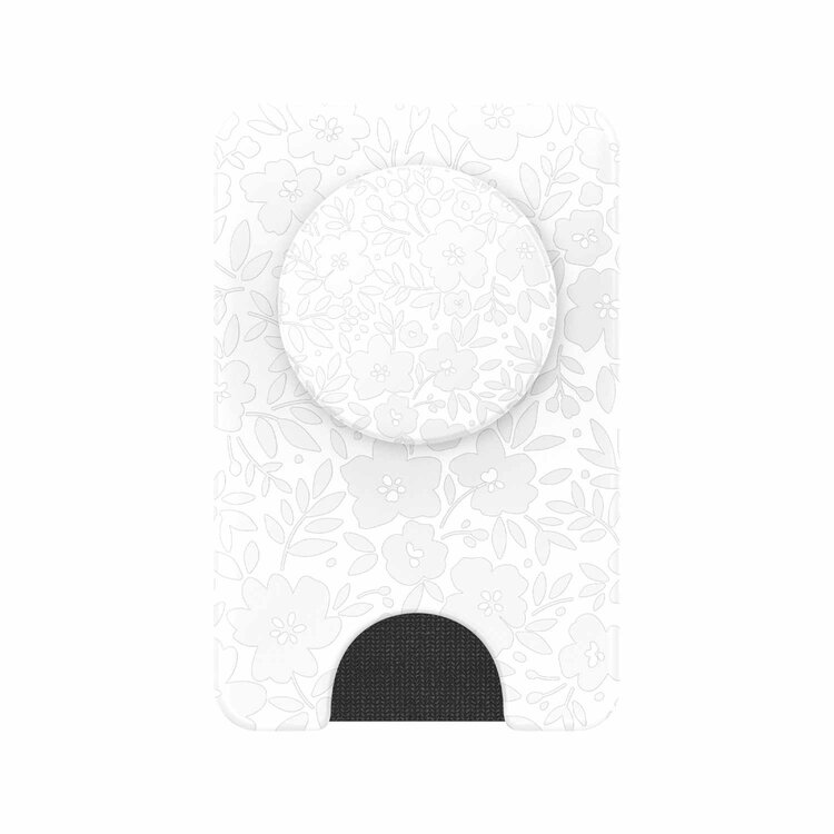 PopSockets PopWallet for MagSafe Blanc Fresh w/Magnetic Ring Adapter