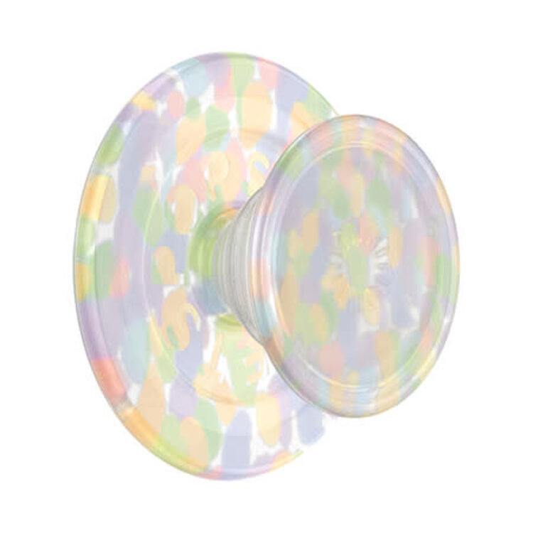 PopSockets PopGrip MagSafe Round w/ Adapter Ring Rainbow Glass
