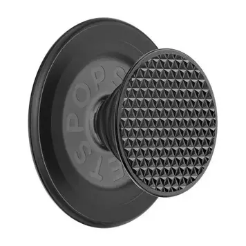 PopSockets PopGrip MagSafe Round w/ Adapter Ring Triangle Knurled Black