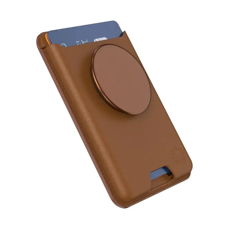 PopSockets Softgoods PopWallet+ MagSafe w/ Adapter Cognac