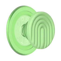 PopSockets PopGrip MagSafe Round w/Adapter Ring PopOut Curves Matcha Dew
