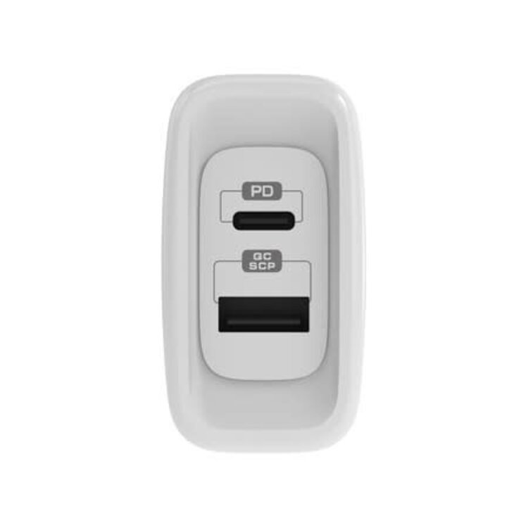 Blu Element Wall Charger Dual USB-C 45W PD & USB-A White