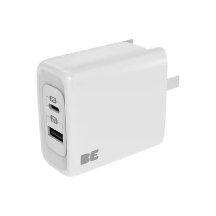 Blu Element Wall Charger Dual USB-C 45W PD & USB-A White