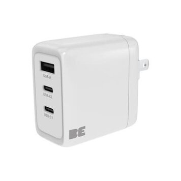 Blu Element Wall Charger 3 Port 65W PD 2 USB-C & USB-A white