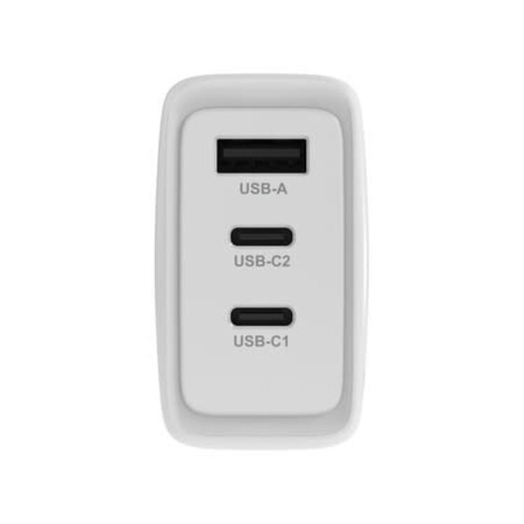 Blu Element Wall Charger 3 Port 65W PD 2 USB-C & USB-A white