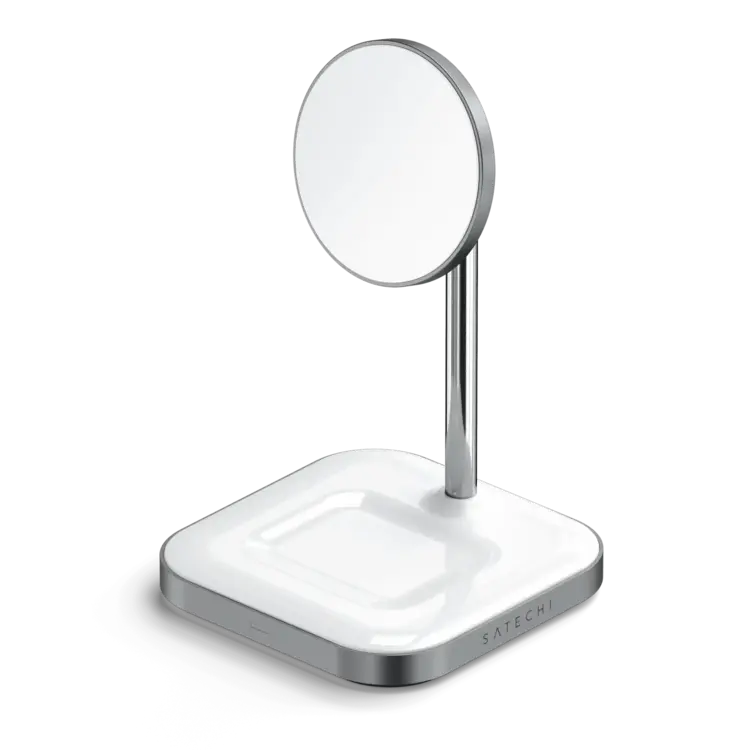 Satechi Aluminum 2-in-1 Magnetic Qi Wireless Charging Stand Space Grey