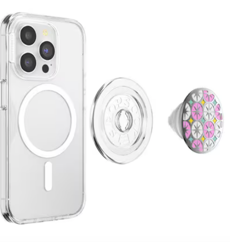 PopSockets PopGrip MagSafe Round w/ Adapter Ring Enamel Atomic Wallpaper