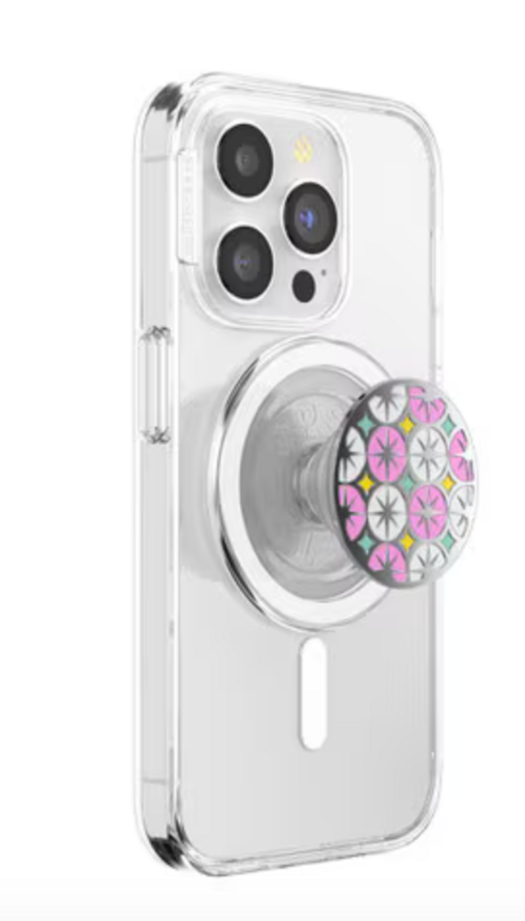 PopSockets PopGrip MagSafe Round w/ Adapter Ring Enamel Atomic Wallpaper