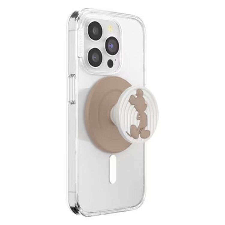 PopSockets PopGrip MagSafe Round w/ Adapter Ring Latte Mickey