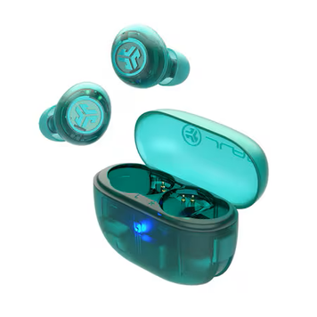 JLab Audio Go Pop True Wireless Earbuds with Active Noise Cancellation Transparent Teal