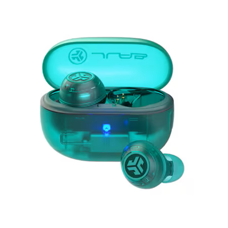 JLab Audio Go Pop True Wireless Earbuds with Active Noise Cancellation Transparent Teal