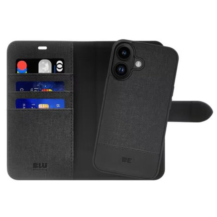 Blu Element iPhone 16 Folio 2-in-1 Case Black