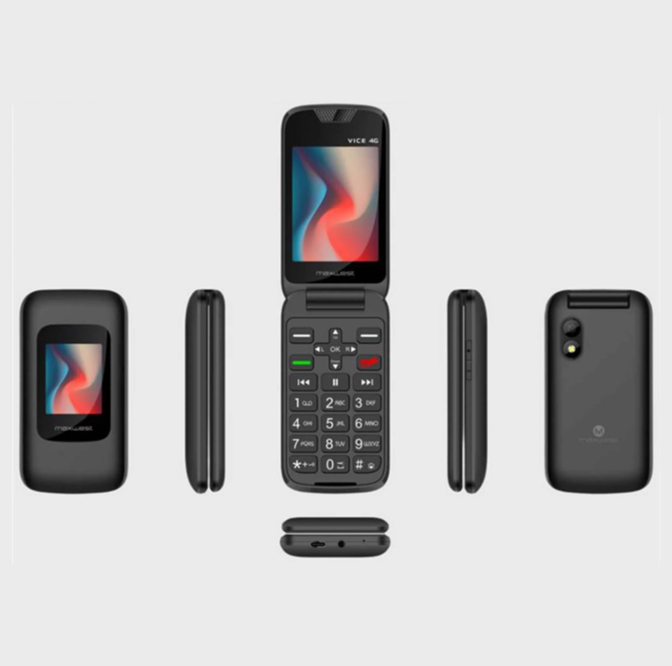 Vice 4G Flip Phone Black