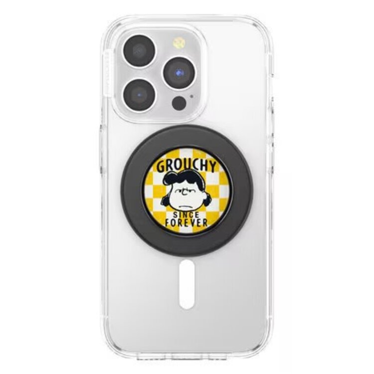 PopGrip  MagSafe Round w/ Adapter Ring Enamel Grouchy Lucy