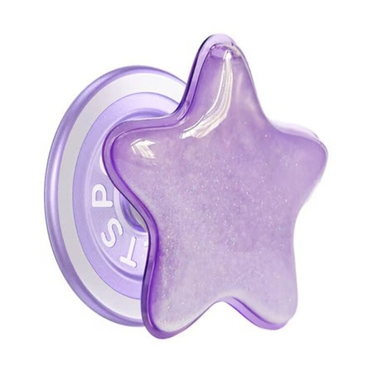 PopSockets PopGrip MagSafe Round w/  Adapter Tidepool Star Squishy Lavender Fog