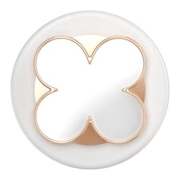 PopSockets PopGrip MagSafe Round w/ Adapter Enamel Clover Rose Gold