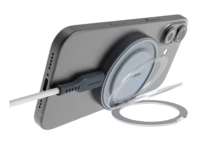 Qi2 15W Wireless Magnetic Charger with Stand Silver