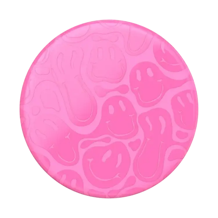 PopSockets PopGrip for MagSafe Round Smiley Melt on Black