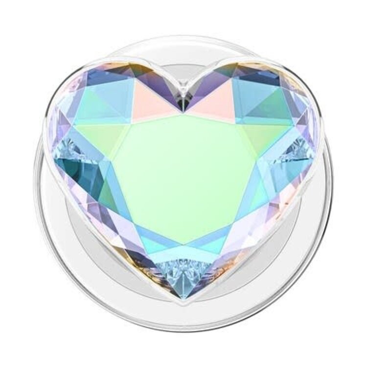 PopSockets PopGrip MagSafe Round w/ Adapter Iridescent Dichroic Heart