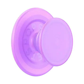 PopSockets PopGrip for MagSafe Round with Adapter Ring Pink Opalescent Translucent