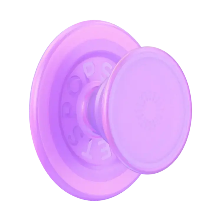 PopSockets PopGrip for MagSafe Round with Adapter Ring Pink Opalescent Translucent