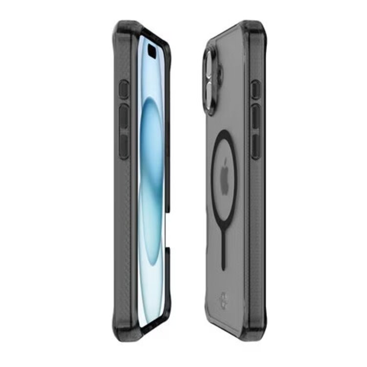 ITSKINS iPhone 16 Hybrid_R Vapor MagSafe Case Smoke