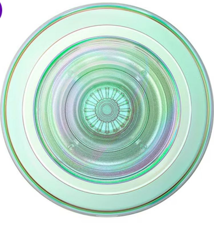 PopSockets PopGrip MagSafe Round w/  Adapter Iridescent Turq
