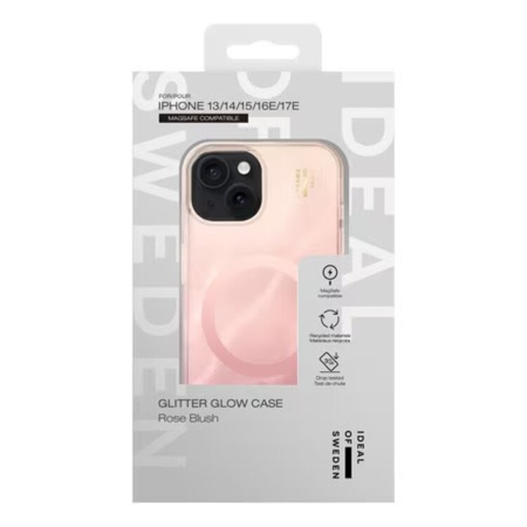 Ideal of Sweden iPhone 17e/16e/15/14/13 Glitter Glow MagSafe Case Rose Blush