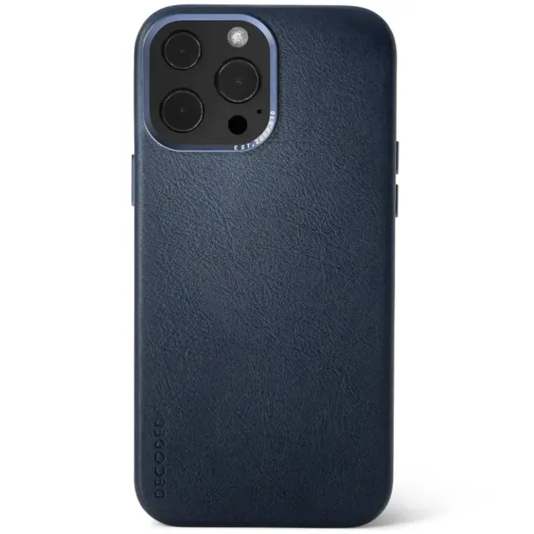 Decoded iPhone 13 Pro Max Decoded Full Grain Leather Magsafe Case - Navy