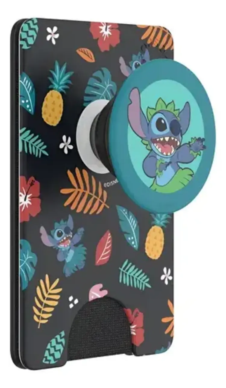 PopSockets PopSockets Adhesive Phone Wallet/ Card Holder with Grip, Disney - Stitch Aloha