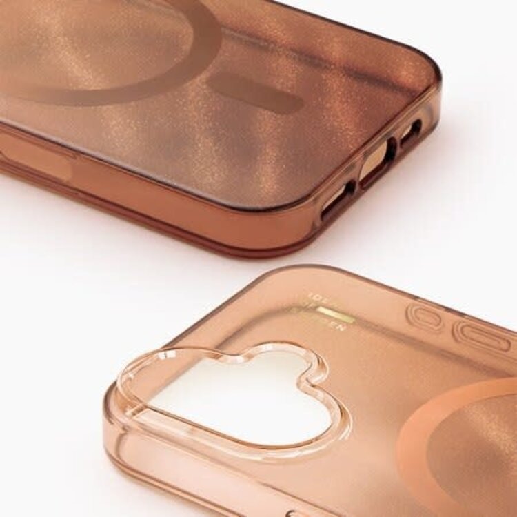 Ideal of Sweden iPhone 17 Glitter Glow MagSafe Case Mocha Mousse