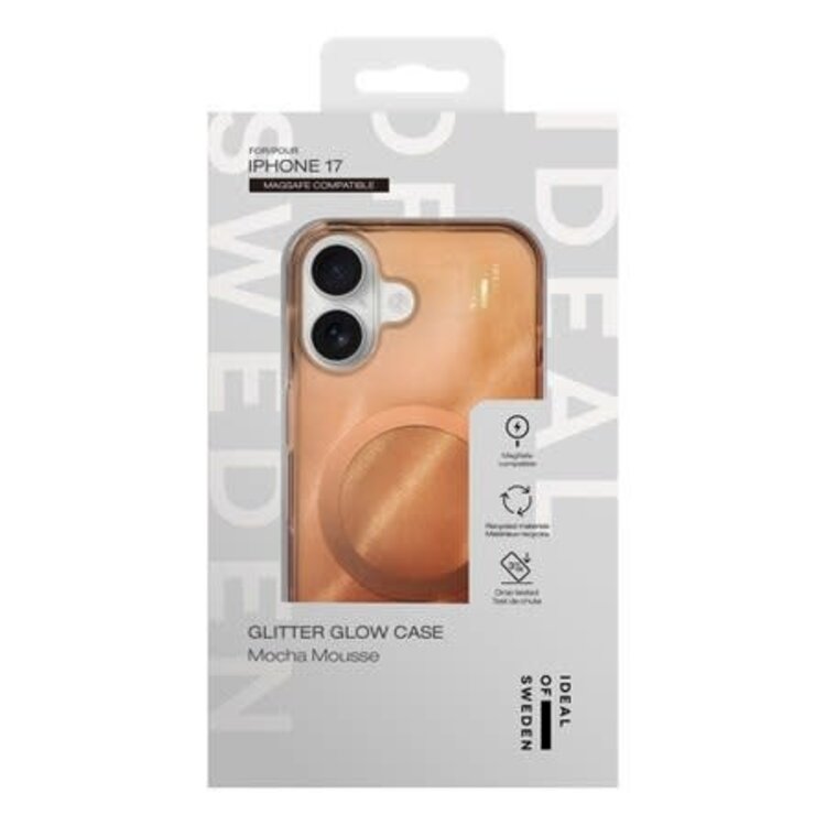 Ideal of Sweden iPhone 17 Glitter Glow MagSafe Case Mocha Mousse