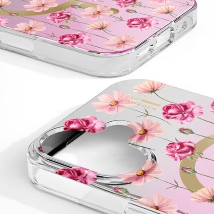 iPhone 17 Mirror MagSafe Case Rose Blush Floral