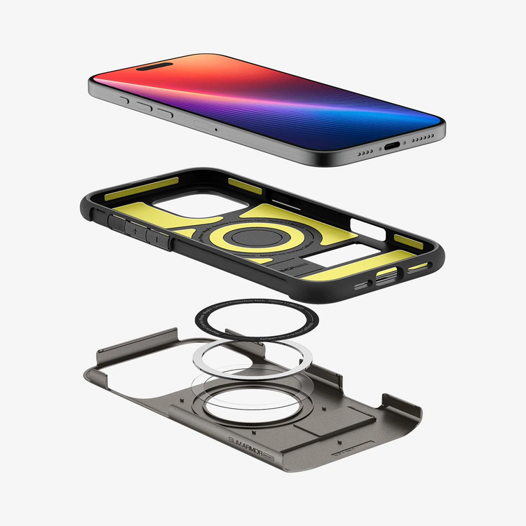 Spigen Spigen Slim Armor MagFit for iPhone 16 - Gunmetal