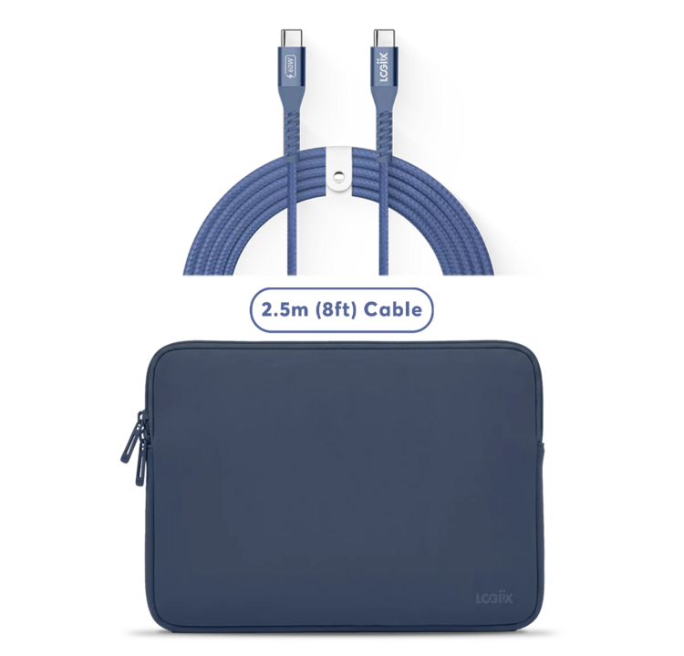LOGiiX LOGiiX Vibrance Neo Bundle with USB-C to USB-C Cable - Indigo