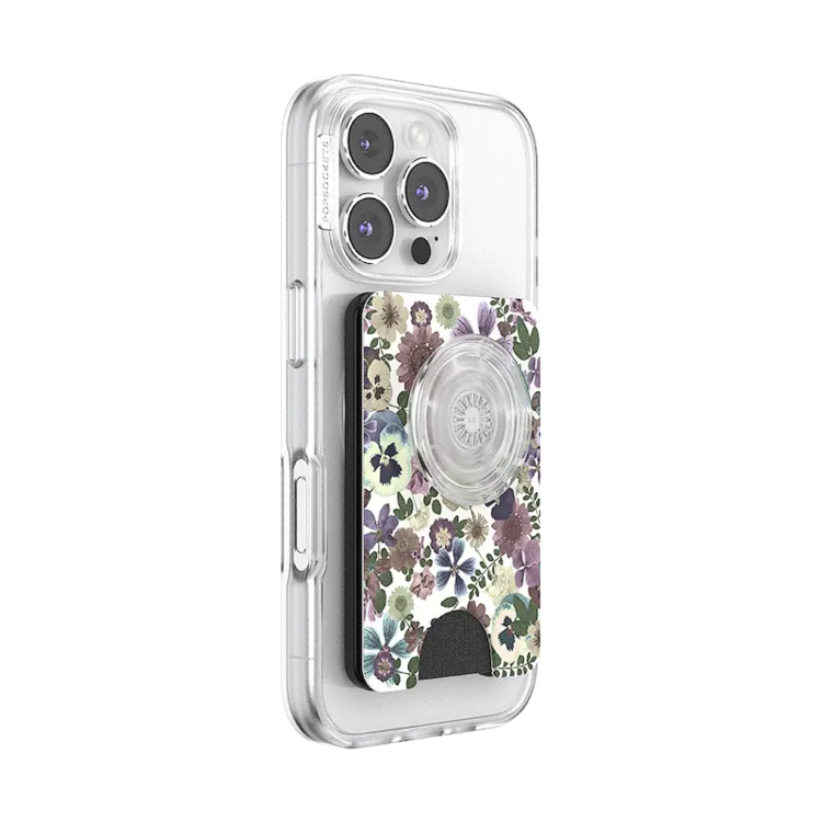PopSockets PopSockets Kick-Out MagSafe PopWallet - Pressed Flowers