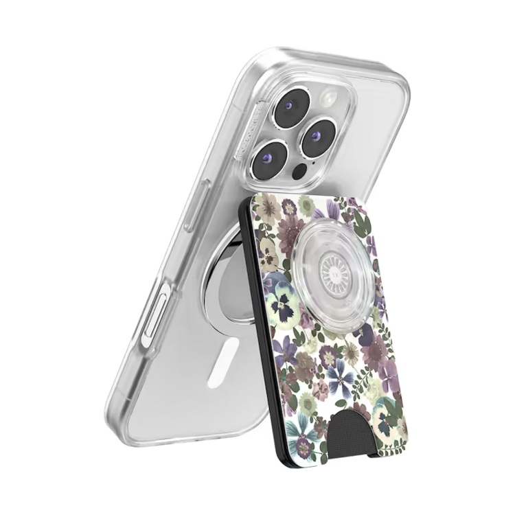 PopSockets PopSockets Kick-Out MagSafe PopWallet - Pressed Flowers