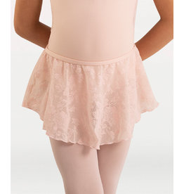 FLOWER MESH TAPERED SKIRT