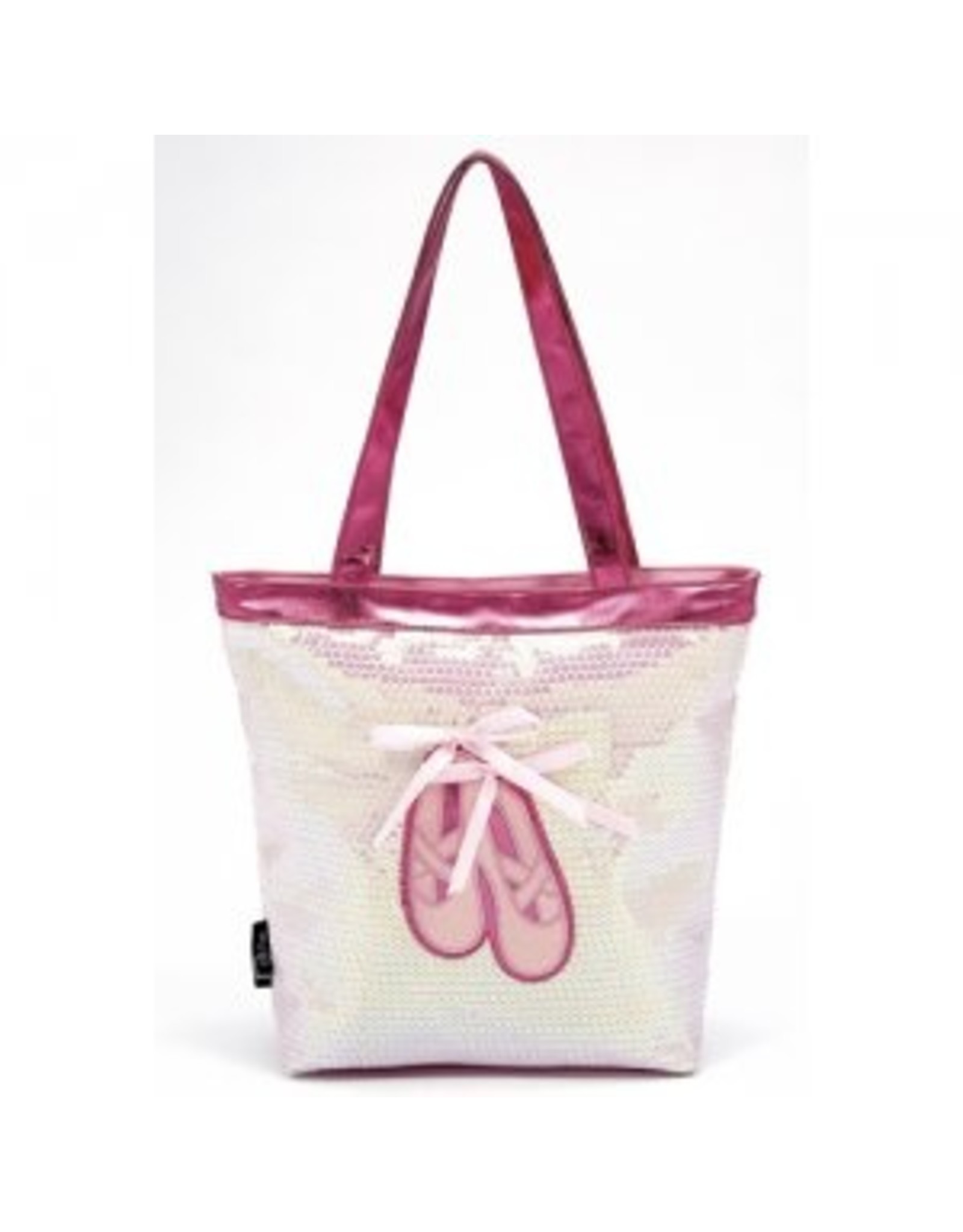 DASHA WHITE SEQUIN TOTE BAG