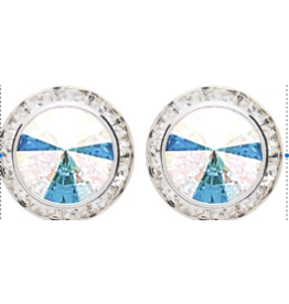 CLEAR CASE 14MM STAGE EARRINGS