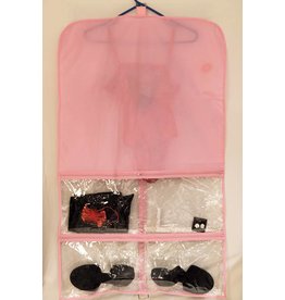 PINK/CLEAR GARMENT BAG