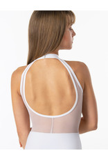 SUFFOLK CITRUS HIGH NECK LEOTARD WITH MESH BACK