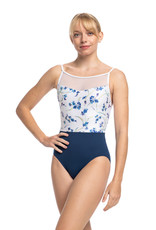 AINSLIEWEAR JADE LEOTARD WITH FORGET ME NOT PRINT