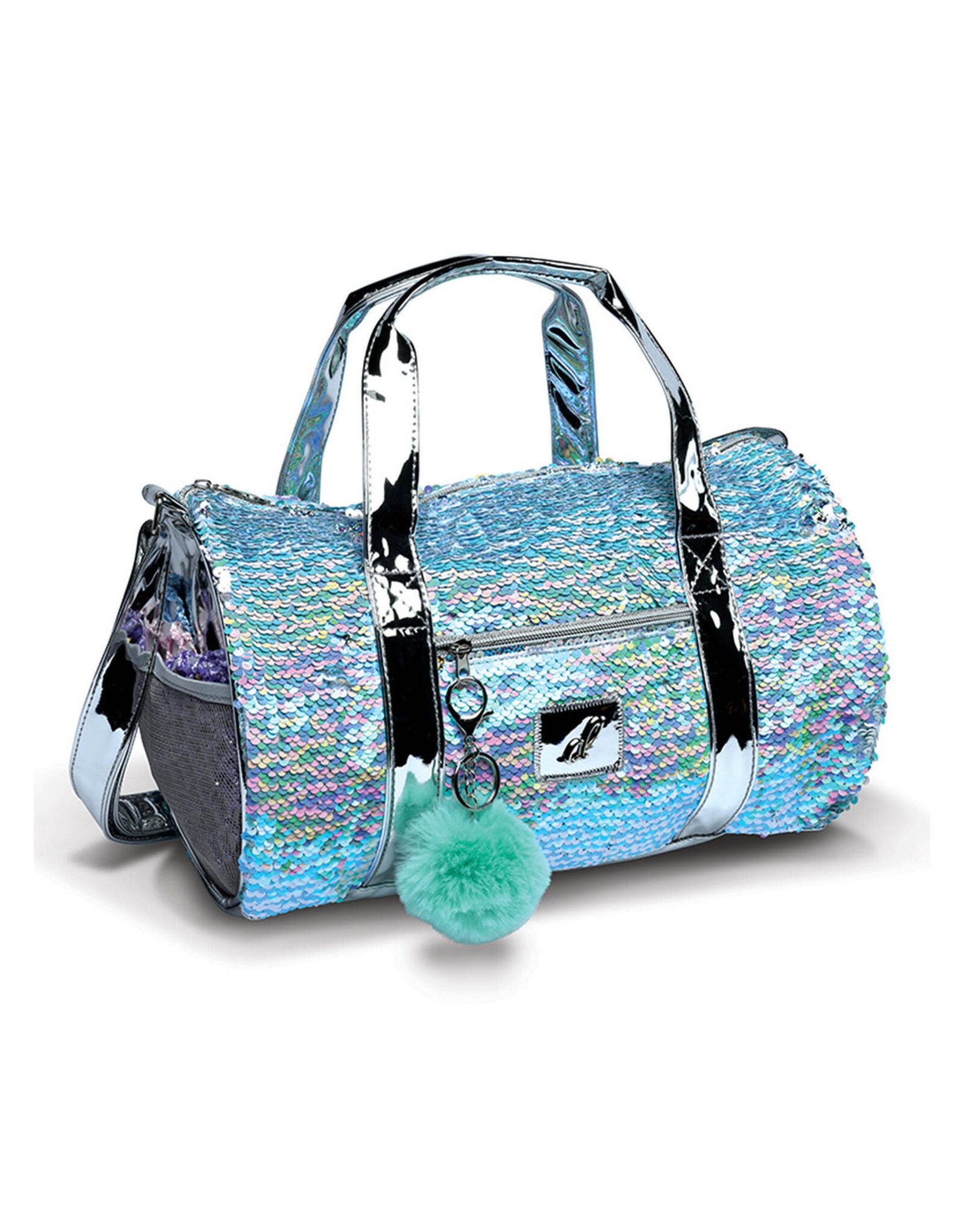 DANZNMOTION IRIDESCENT GREEN ROLL BAG