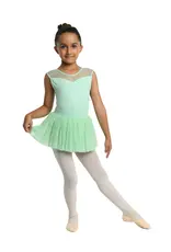DANZNMOTION DANZNMOTION 23201C YOUTH SKYE MESH DOT DRESS